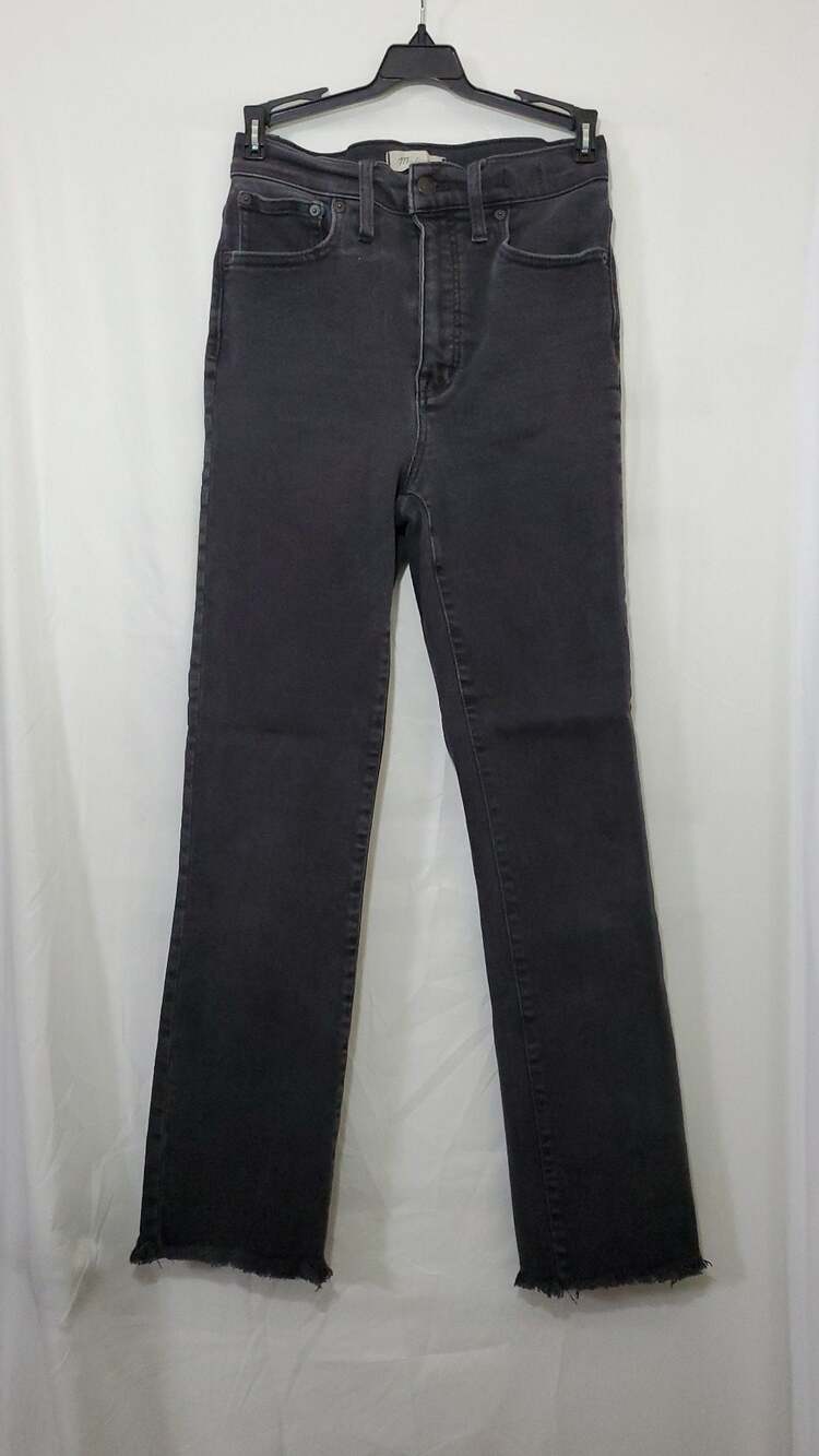 Madewell Cali Demi-Boot Jeans in Faded Black Size 27
